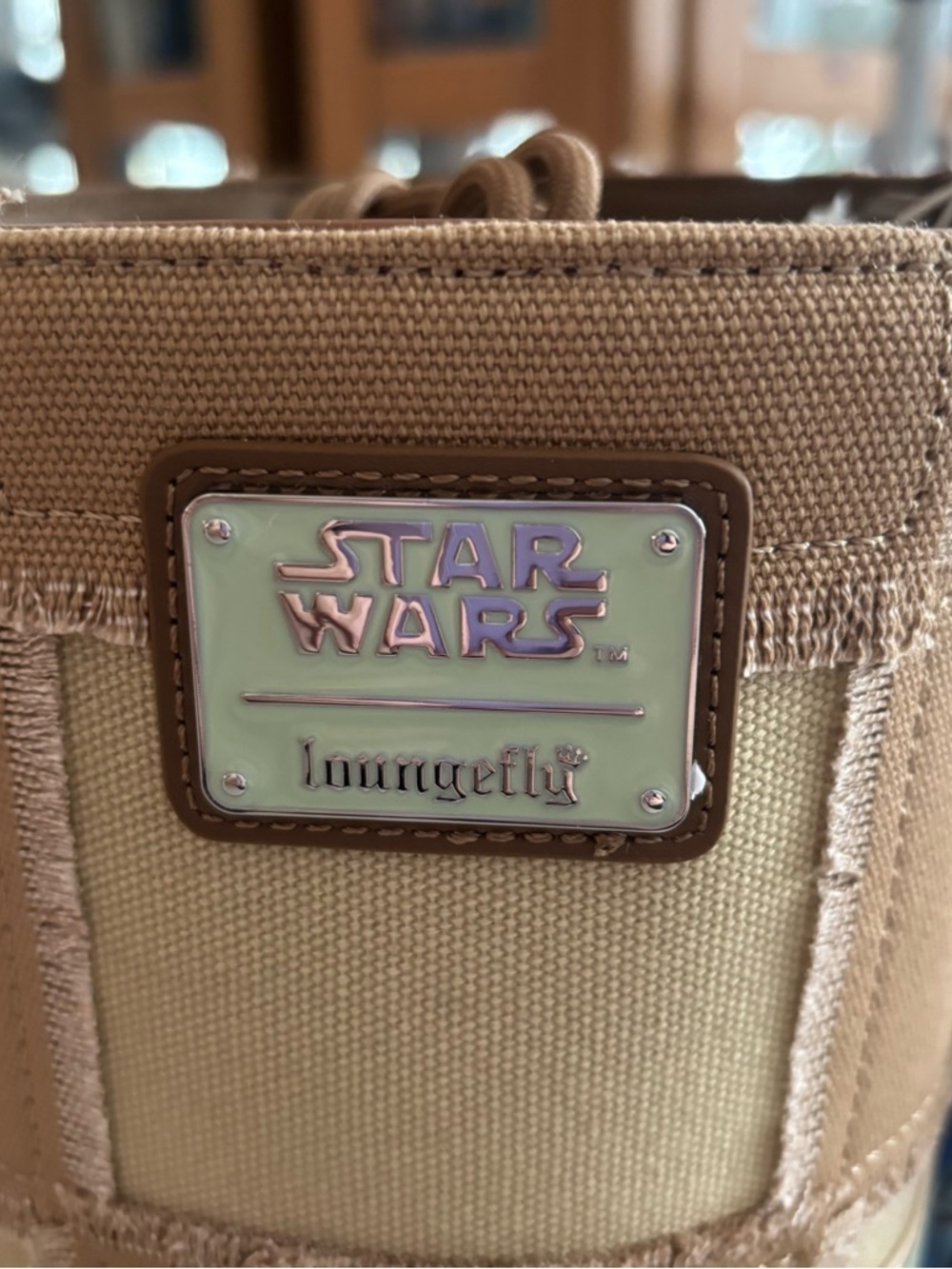 Loungefly Star Wars Grogu Bucket Bag - Tan, Green & Pink - Picture 4 of 13